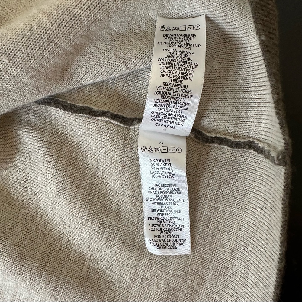 Equestrian Style Brown Wool Blend Sweater with Buckle Latch - Picture 12 of 13